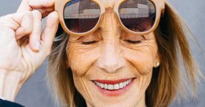 Older woman with sunglasses
